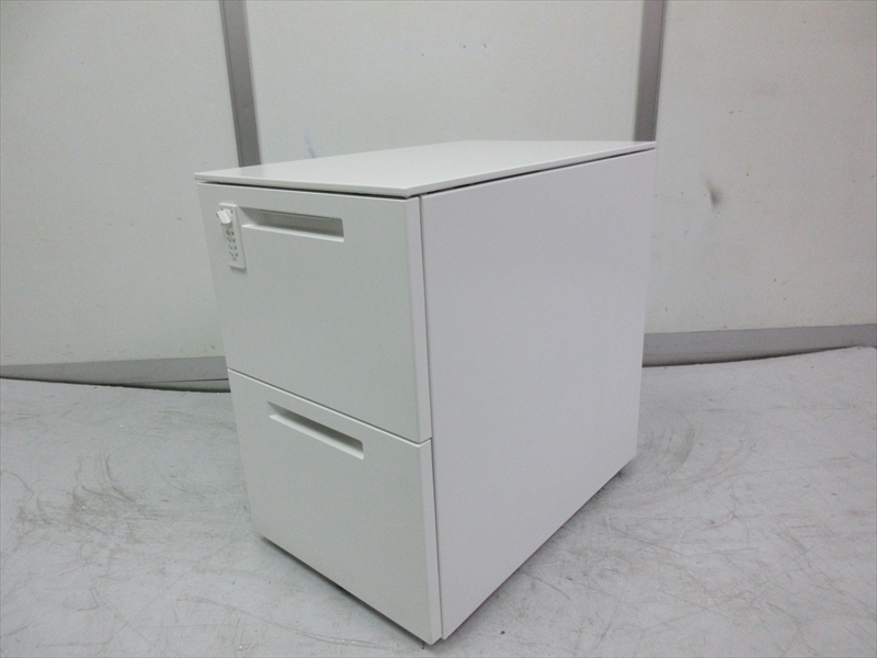 コクヨ ISデスク ワゴン２段 SD-IS46DA2SAWNN ダイヤル錠 H600の通販